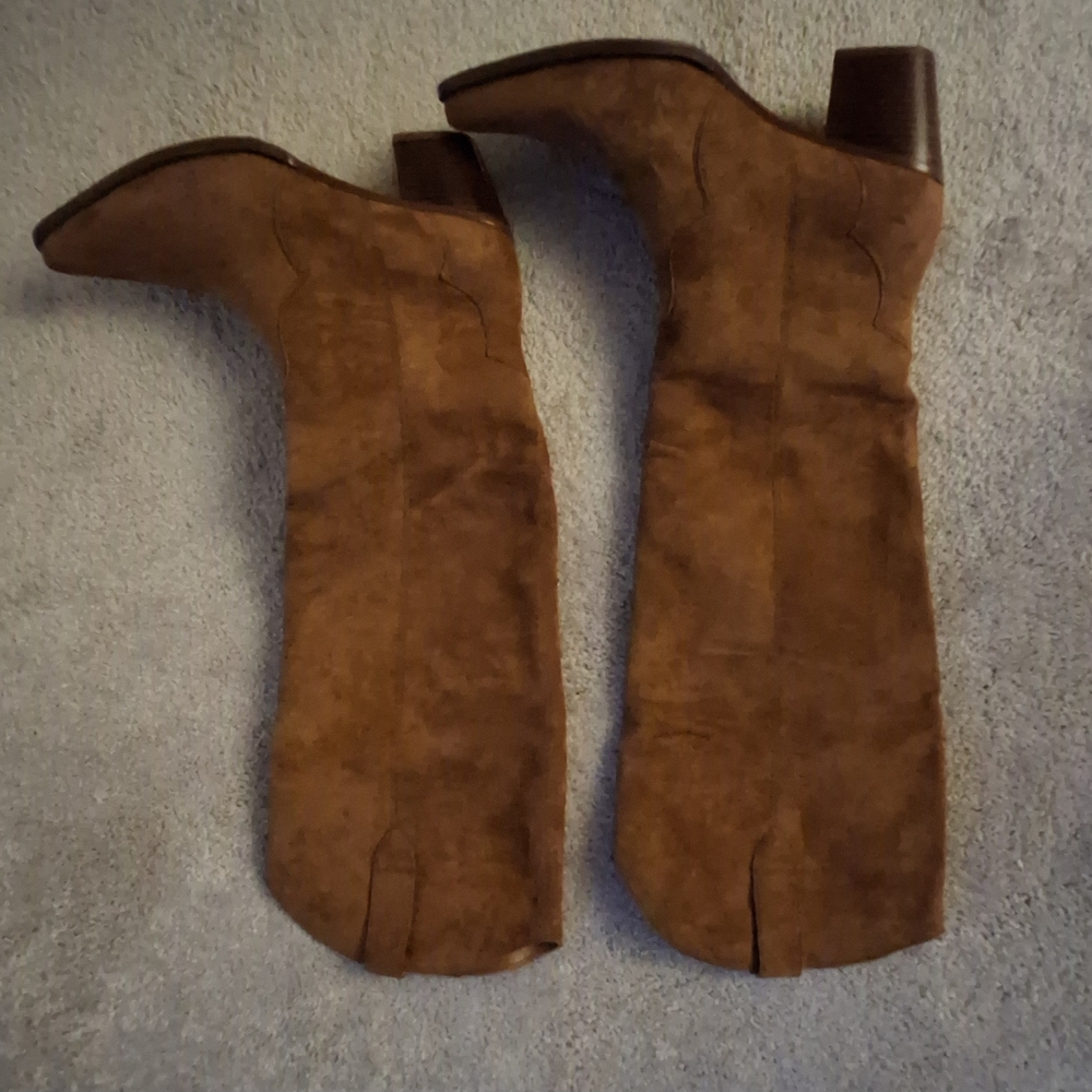 Brown Faux Suede Women's Boots